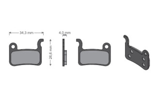 Klocki(okładziny) do hamulca tarczowego JET-09 PÓŁMETALICZNE - Shimano XTR965/966,XT765/LX585/Deo...