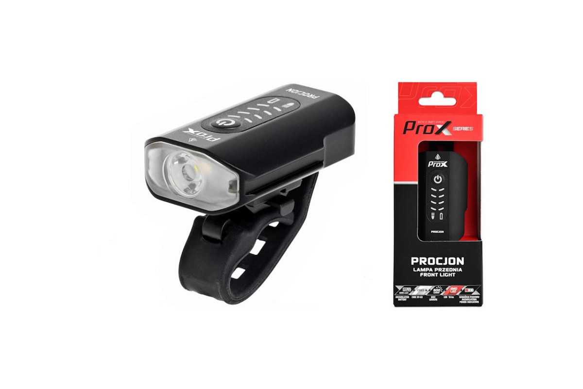 LAMPA PRZÓD PROX PROCJON 600Lm, 1200mAh, USB-C, SAFE MODE, GO PRO