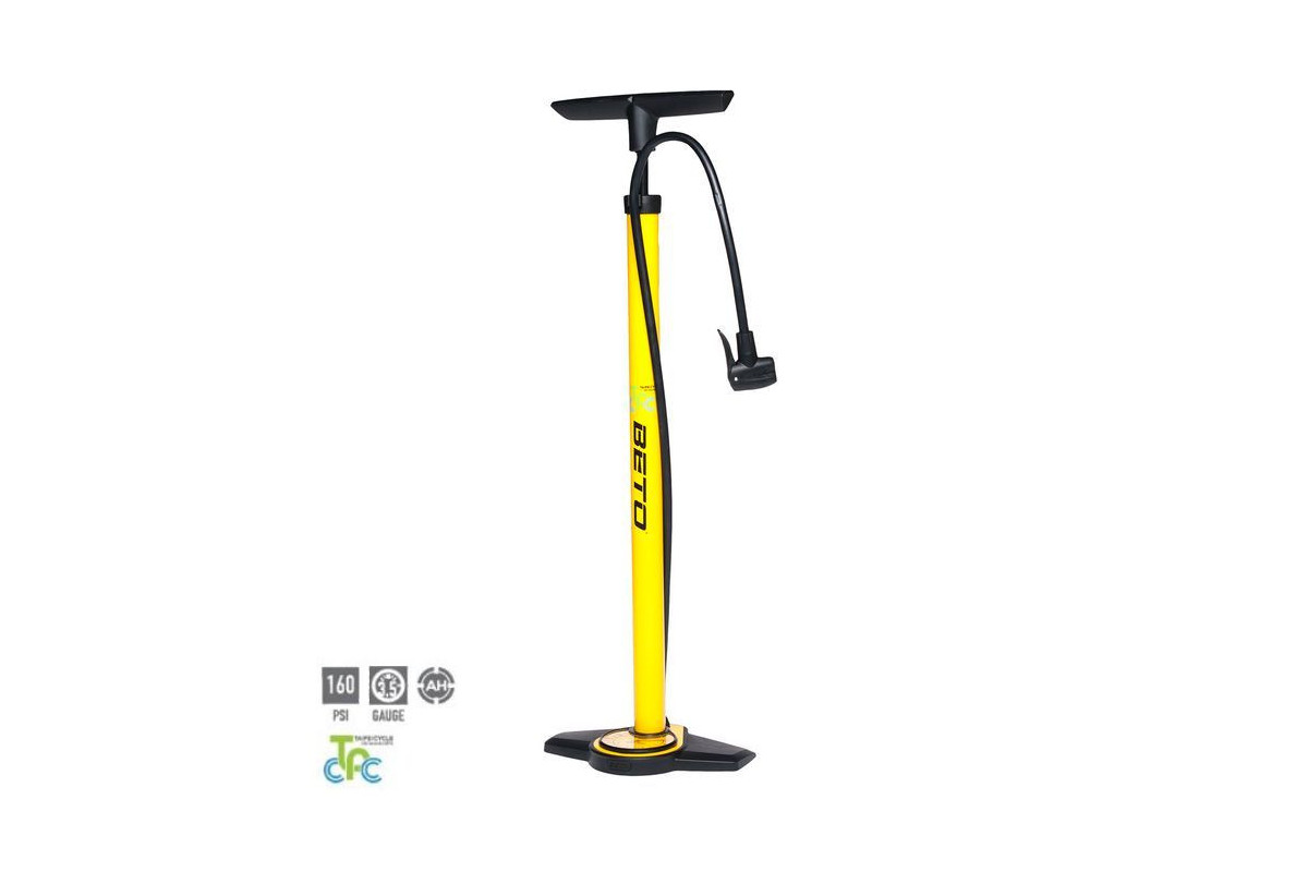 Pompka Beto CMP-135SG5-YL podłogowa z manometrem stalowa 26" 160 PSI Żółta