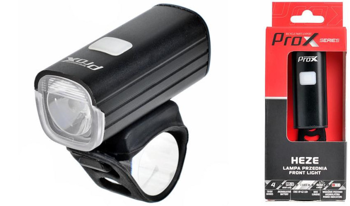 Lampa przód prox heze 400lm, 1200mah, usb-c, dual distance
